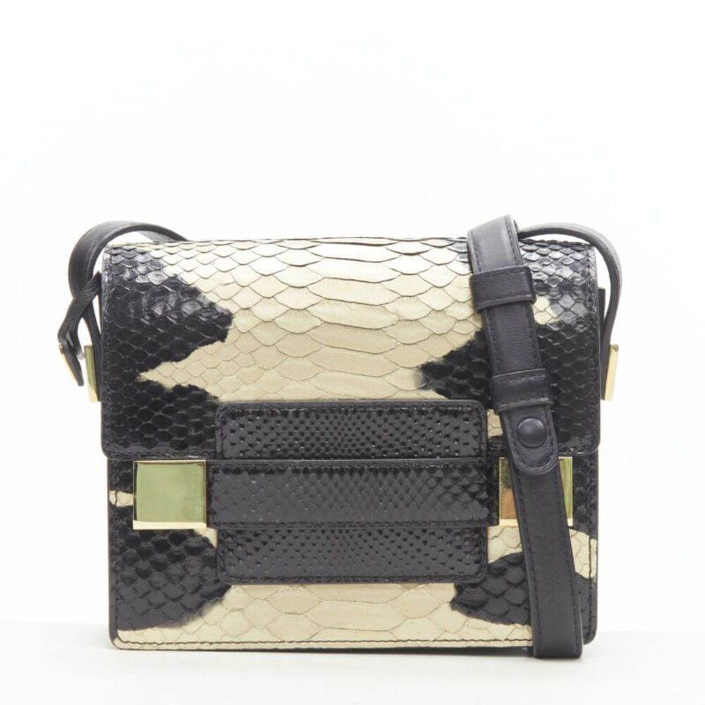 Delvaux Scaled Leather Crossbody Box Bag